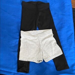 Member's Mark Black and Gray Leggings and Shorts bundle